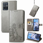 Custodia per telefono in pelle con fibbia in rilievo con chiusura a quattro foglie, For Honor Magic5 Pro, For Honor Magic5, For Motorola Moto E13, For Motorola Moto E22 4G