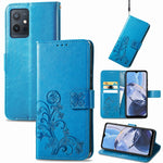 Custodia per telefono in pelle con fibbia in rilievo con chiusura a quattro foglie, For Honor Magic5 Pro, For Honor Magic5, For Motorola Moto E13, For Motorola Moto E22 4G
