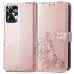 Custodia per telefono in pelle con fibbia in rilievo con chiusura a quattro foglie, For Motorola Moto G23, For OnePlus 11, For OPPO Reno8 T 4G, For Realme GT Neo 5