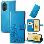 Custodia per telefono in pelle con fibbia in rilievo con chiusura a quattro foglie, For Motorola Moto G23, For OnePlus 11, For OPPO Reno8 T 4G, For Realme GT Neo 5