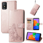 Custodia per telefono in pelle con fibbia in rilievo con chiusura a quattro foglie, For TCL 40R, For TCL 403, For TCL 405, For Xiaomi 13 Lite
