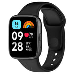 Per cinturino di ricambio in silicone tinta unita sportivo Redmi Watch 3 Lite, Black, White, Purple, Pink, Orange, Red, Green, Grey, Blue, Teal
