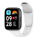 Per cinturino di ricambio in silicone tinta unita sportivo Redmi Watch 3 Lite, Black, White, Purple, Pink, Orange, Red, Green, Grey, Blue, Teal