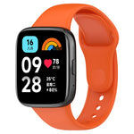 Per cinturino di ricambio in silicone tinta unita sportivo Redmi Watch 3 Lite, Black, White, Purple, Pink, Orange, Red, Green, Grey, Blue, Teal