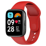 Per cinturino di ricambio in silicone tinta unita sportivo Redmi Watch 3 Lite, Black, White, Purple, Pink, Orange, Red, Green, Grey, Blue, Teal