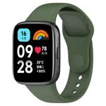 Per cinturino di ricambio in silicone tinta unita sportivo Redmi Watch 3 Lite, Black, White, Purple, Pink, Orange, Red, Green, Grey, Blue, Teal