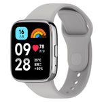 Per cinturino di ricambio in silicone tinta unita sportivo Redmi Watch 3 Lite, Black, White, Purple, Pink, Orange, Red, Green, Grey, Blue, Teal