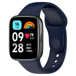 Per cinturino di ricambio in silicone tinta unita sportivo Redmi Watch 3 Lite, Black, White, Purple, Pink, Orange, Red, Green, Grey, Blue, Teal