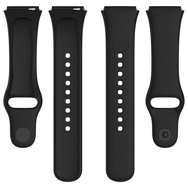 Per cinturino di ricambio in silicone tinta unita sportivo Redmi Watch 3 Lite, Black, White, Purple, Pink, Orange, Red, Green, Grey, Blue, Teal