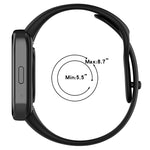 Per cinturino di ricambio in silicone tinta unita sportivo Redmi Watch 3 Lite, Black, White, Purple, Pink, Orange, Red, Green, Grey, Blue, Teal