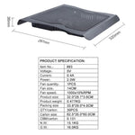 883 Game Work Laptop Router Supporto per dissipazione del calore con ventola a LED, 883