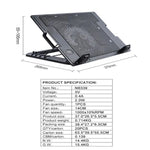 Base di raffreddamento per laptop regolabile in altezza a 5 marce USB NB339, NB339