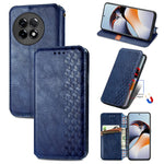 Custodia per telefono in pelle magnetica pressata a griglia cubica, For Infinix Note 12 G96, For Kyocera Android One S10, For OnePlus Ace 2, For Realme C55