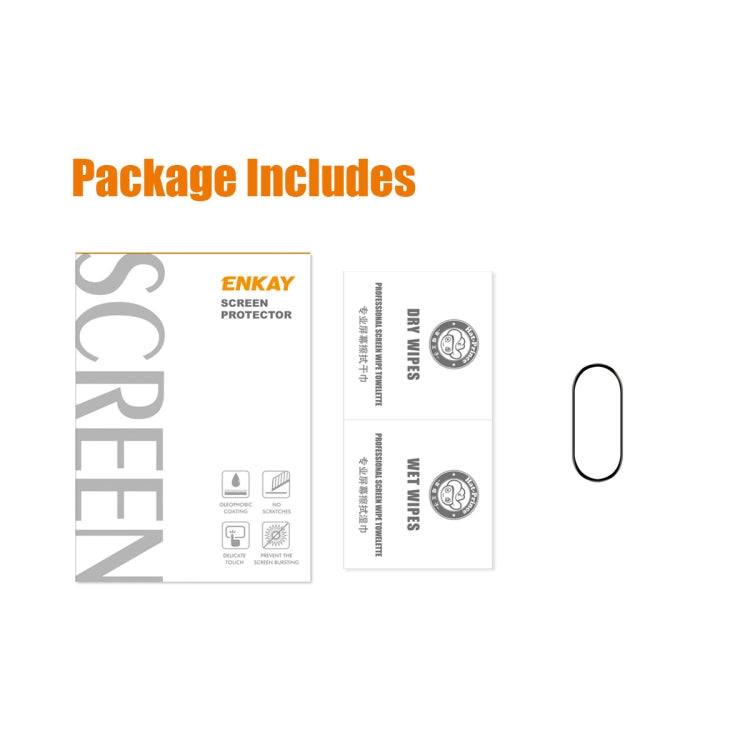 Per Xiaomi Band 8 ENKAY Hat-Prince 3D Full Coverage Soft PC Edge + PMMA HD Screen Protector Film, 1pcs, 2pcs, 5pcs, 10pcs