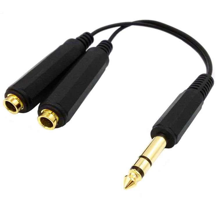 Cavo adattatore jack audio 6,35 mm maschio a doppia femmina 20 cm