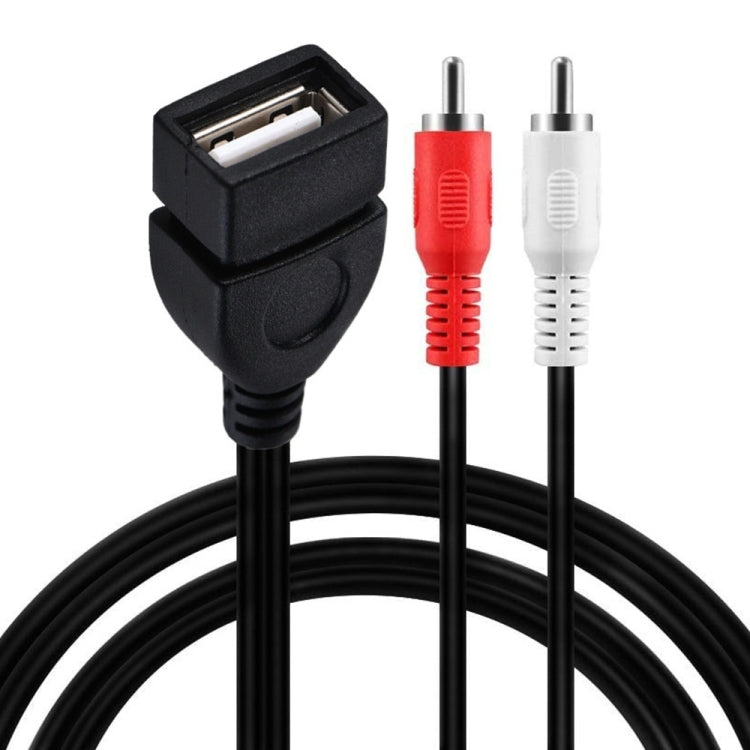 JUNSUNMAY USB 2.0 femmina a 2 x RCA maschio cavo adattatore splitter audio video, 0.2m, 1.5m