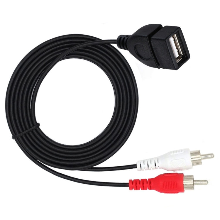 JUNSUNMAY USB 2.0 femmina a 2 x RCA maschio cavo adattatore splitter audio video, 0.2m, 1.5m