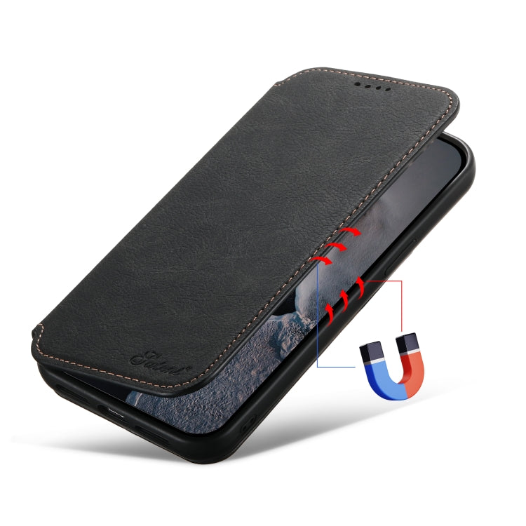 Suteni J06 Custodia per telefono magnetica Magsafe in pelle multifunzionale, For iPhone 14 Pro Max