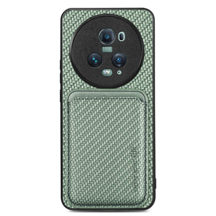 Custodia per telefono magnetica Magsafe in pelle in fibra di carbonio, For Honor Magic5 Pro, FOr vivo X70