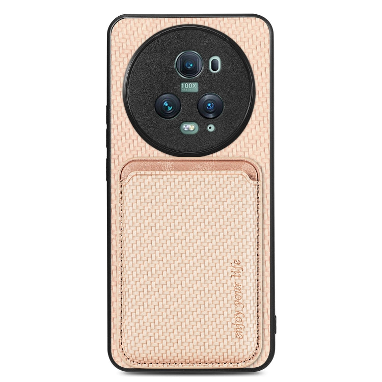 Custodia per telefono magnetica Magsafe in pelle in fibra di carbonio, For Honor Magic5 Pro, FOr vivo X70