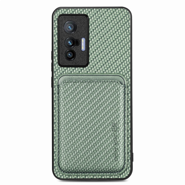 Custodia per telefono magnetica Magsafe in pelle in fibra di carbonio, For Honor Magic5 Pro, FOr vivo X70