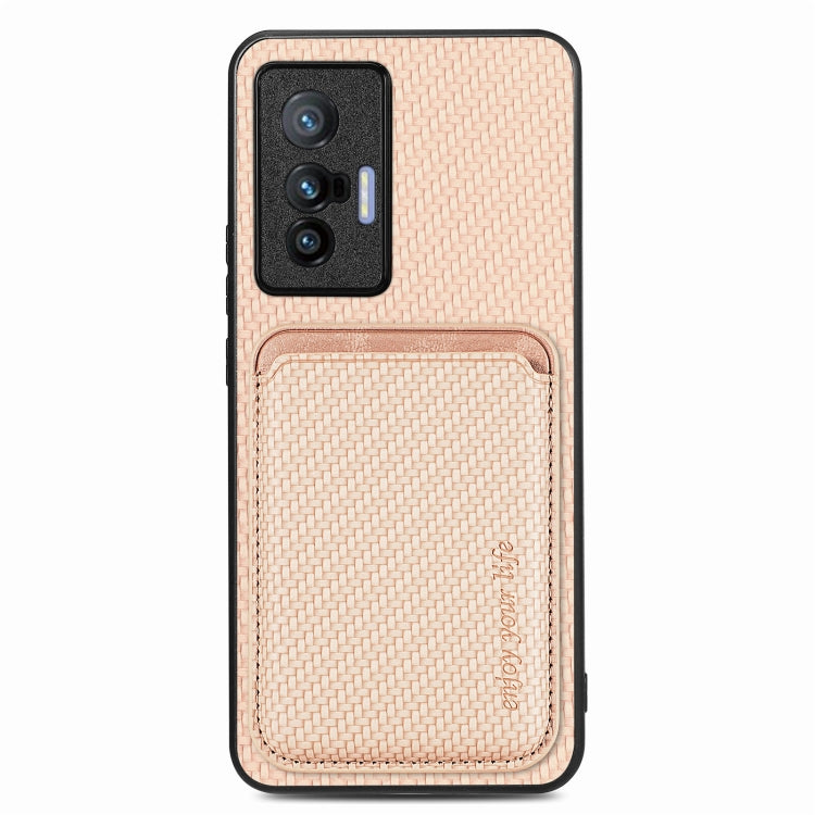 Custodia per telefono magnetica Magsafe in pelle in fibra di carbonio, For Honor Magic5 Pro, FOr vivo X70