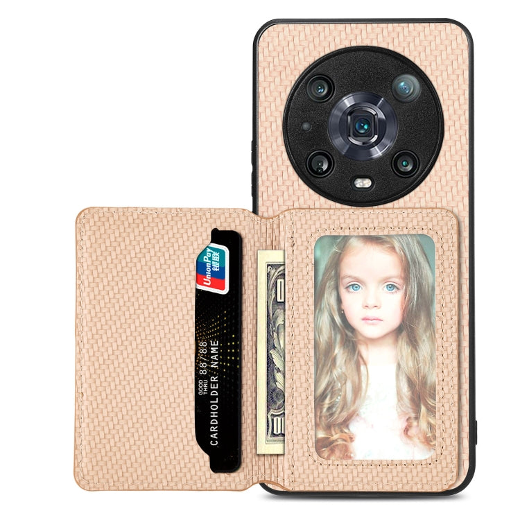 Custodia per telefono con borsa per carte magnetiche in fibra di carbonio, For Honor 80, For Honor Magic4 Lite, For Honor Magic5 Pro, For OPPO A16