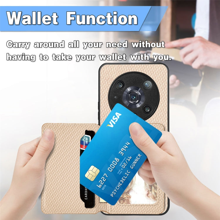 Custodia per telefono con borsa per carte magnetiche in fibra di carbonio, For Honor 80, For Honor Magic4 Lite, For Honor Magic5 Pro, For OPPO A16