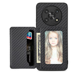 Custodia per telefono con borsa per carte magnetiche in fibra di carbonio, For Honor 80, For Honor Magic4 Lite, For Honor Magic5 Pro, For OPPO A16