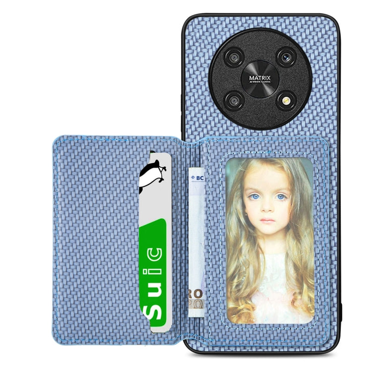 Custodia per telefono con borsa per carte magnetiche in fibra di carbonio, For Honor 80, For Honor Magic4 Lite, For Honor Magic5 Pro, For OPPO A16