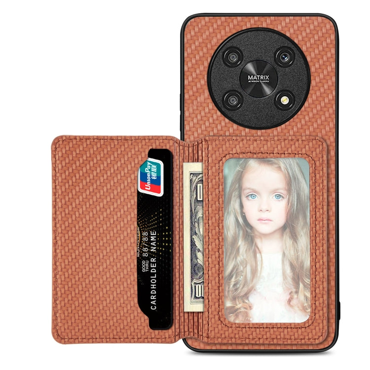 Custodia per telefono con borsa per carte magnetiche in fibra di carbonio, For Honor 80, For Honor Magic4 Lite, For Honor Magic5 Pro, For OPPO A16