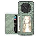 Custodia per telefono con borsa per carte magnetiche in fibra di carbonio, For Honor 80, For Honor Magic4 Lite, For Honor Magic5 Pro, For OPPO A16