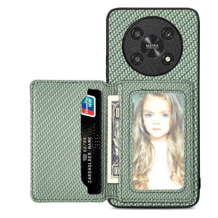Custodia per telefono con borsa per carte magnetiche in fibra di carbonio, For Honor 80, For Honor Magic4 Lite, For Honor Magic5 Pro, For OPPO A16