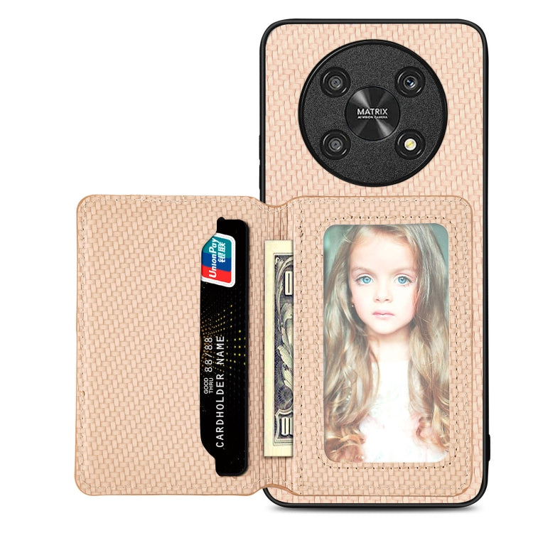 Custodia per telefono con borsa per carte magnetiche in fibra di carbonio, For Honor 80, For Honor Magic4 Lite, For Honor Magic5 Pro, For OPPO A16
