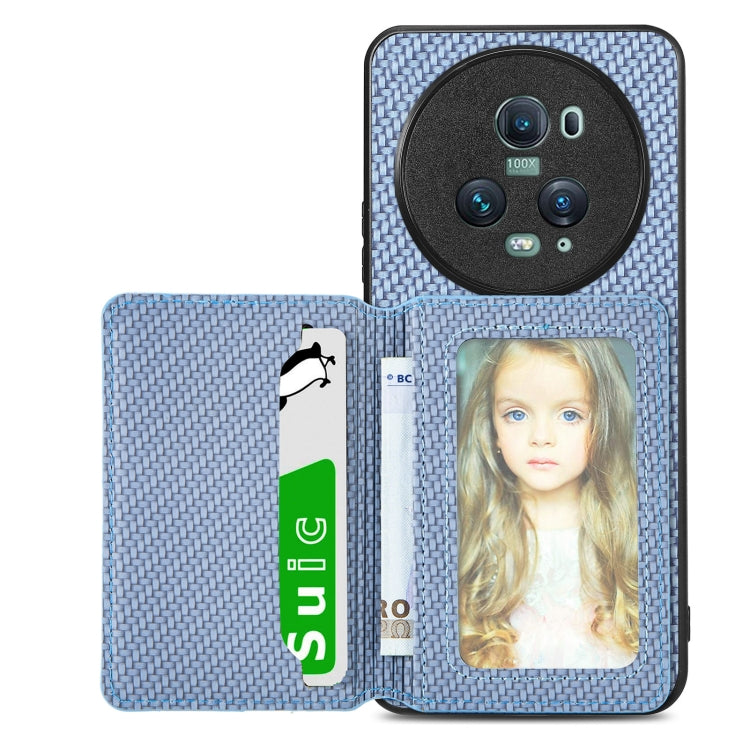 Custodia per telefono con borsa per carte magnetiche in fibra di carbonio, For Honor 80, For Honor Magic4 Lite, For Honor Magic5 Pro, For OPPO A16
