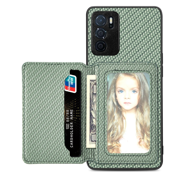 Custodia per telefono con borsa per carte magnetiche in fibra di carbonio, For Honor 80, For Honor Magic4 Lite, For Honor Magic5 Pro, For OPPO A16
