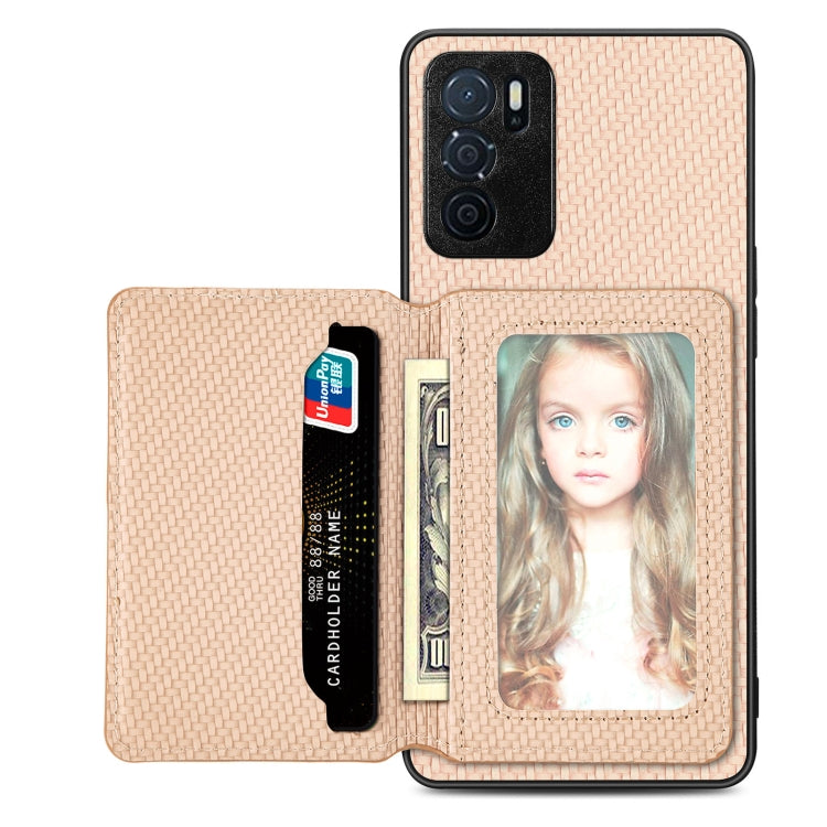 Custodia per telefono con borsa per carte magnetiche in fibra di carbonio, For Honor 80, For Honor Magic4 Lite, For Honor Magic5 Pro, For OPPO A16