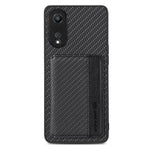 Custodia per telefono con borsa per carte magnetiche in fibra di carbonio, For OPPO A78, For OPPO A94 5G, For OPPO Find X6 Pro, For OPPO Find X6