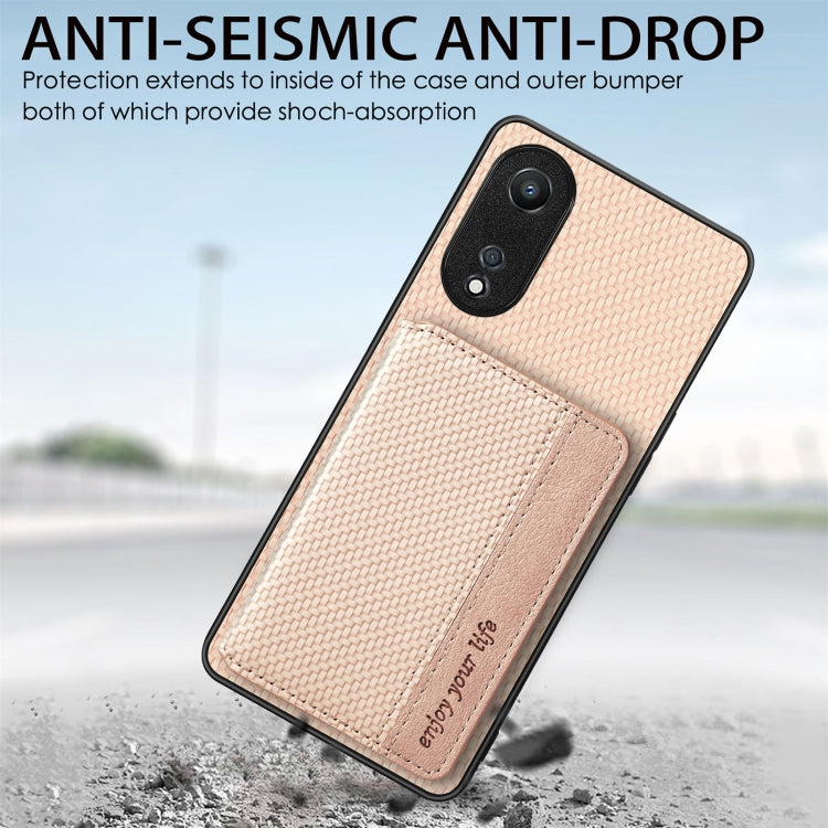 Custodia per telefono con borsa per carte magnetiche in fibra di carbonio, For OPPO A78, For OPPO A94 5G, For OPPO Find X6 Pro, For OPPO Find X6