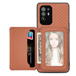 Custodia per telefono con borsa per carte magnetiche in fibra di carbonio, For OPPO A78, For OPPO A94 5G, For OPPO Find X6 Pro, For OPPO Find X6