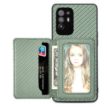 Custodia per telefono con borsa per carte magnetiche in fibra di carbonio, For OPPO A78, For OPPO A94 5G, For OPPO Find X6 Pro, For OPPO Find X6