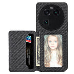 Custodia per telefono con borsa per carte magnetiche in fibra di carbonio, For OPPO A78, For OPPO A94 5G, For OPPO Find X6 Pro, For OPPO Find X6