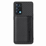 Custodia per telefono con borsa per carte magnetiche in fibra di carbonio, For OPPO Reno5 5G, For OPPO Reno7 5G, For OPPO Reno8 T 4G, For  vivo X70
