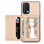 Custodia per telefono con borsa per carte magnetiche in fibra di carbonio, For OPPO Reno5 5G, For OPPO Reno7 5G, For OPPO Reno8 T 4G, For  vivo X70