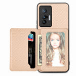 Custodia per telefono con borsa per carte magnetiche in fibra di carbonio, For OPPO Reno5 5G, For OPPO Reno7 5G, For OPPO Reno8 T 4G, For  vivo X70
