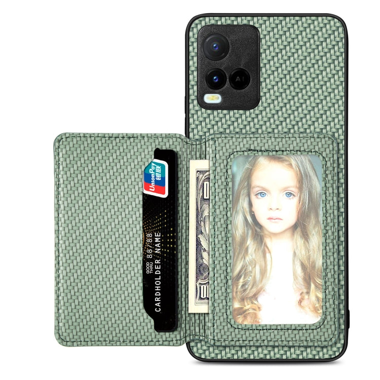 Custodia per telefono con borsa per carte magnetiche in fibra di carbonio, For vivo Y16, For vivo Y21, For Xiaomi 13 Lite, For Xiaomi Mi 11 Lite