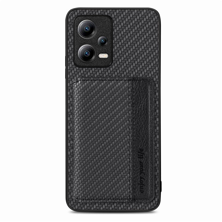 Custodia per telefono con borsa per carte magnetiche in fibra di carbonio, For Xiaomi Redmi Note 12 Pro+ 5G Global, For Xiaomi Poco X3 NFC, For Xiaomi Poco X5 Pro, For Xiaomi Poco X5