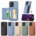 Custodia per telefono con borsa per carte magnetiche in fibra di carbonio, For Xiaomi Redmi Note 12 Pro+ 5G Global, For Xiaomi Poco X3 NFC, For Xiaomi Poco X5 Pro, For Xiaomi Poco X5