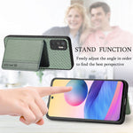 Custodia per telefono con borsa per carte magnetiche in fibra di carbonio, For Xiaomi Redmi Note 10 5G, For Xiaomi Redmi Note 12 5G Global, For OPPO A74 5G