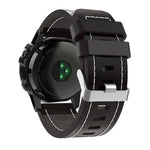 Cinturino per orologio con fibbia in acciaio in pelle cucita da 26 mm, For Garmin Fenix 5X Plus, For Garmin Fenix 3, For Garmin Fenix 3 HR, For Garmin Fenix 3 Sapphire, For Garmin Descent MK 1, For Garmin Descent MK 2, For Garmin Descent MK 2i         ...